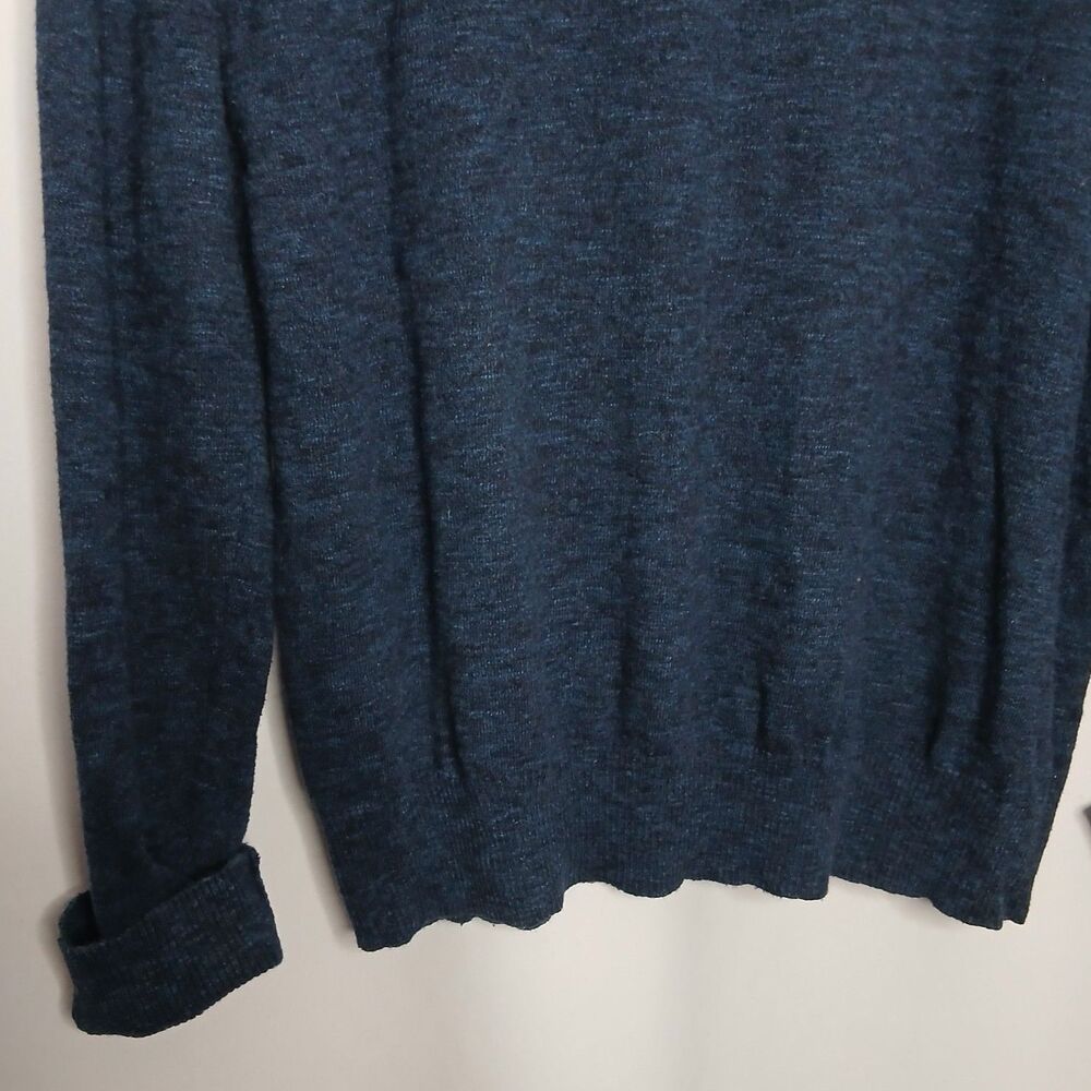 American Eagle V-Neck Sweater Cotton Knit Athletic Fit Navy Blue Men's Large - Picture 5 of 7